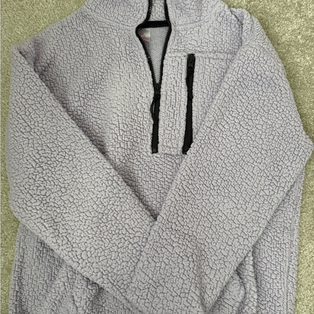 Cozy Lavender Sherpa Pullover
